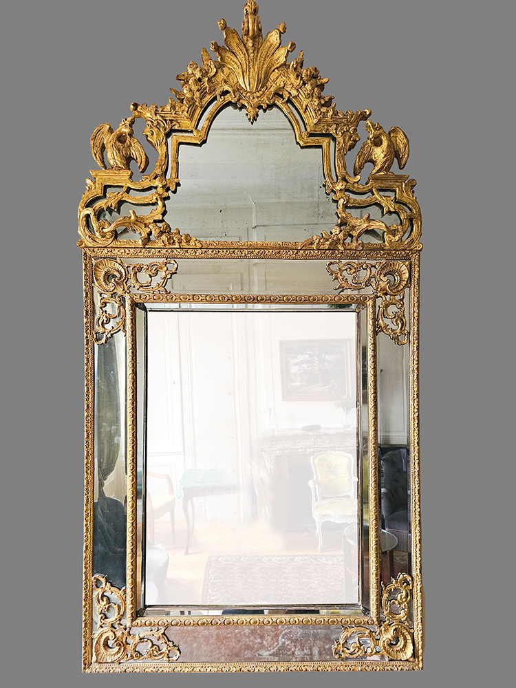 Restauration Grande Glace en bois doré